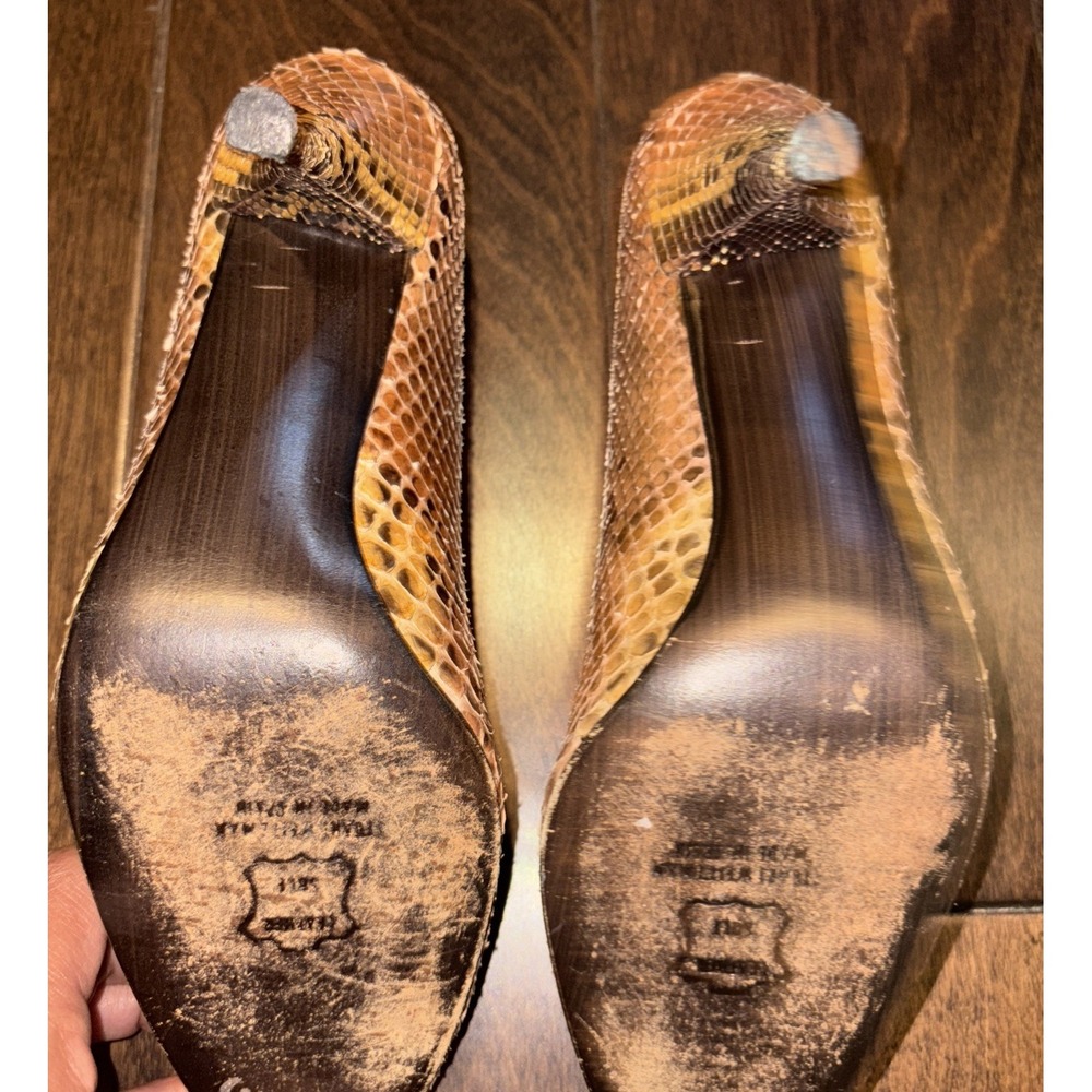 Stuart Weitzman Python Heels Size‎ 8 - image 10